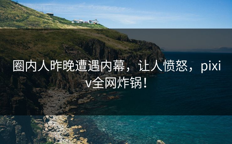 圈内人昨晚遭遇内幕，让人愤怒，pixiv全网炸锅！