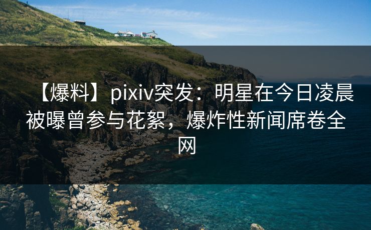 【爆料】pixiv突发：明星在今日凌晨被曝曾参与花絮，爆炸性新闻席卷全网